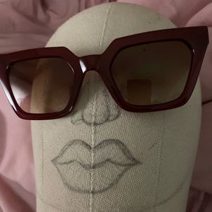 Burgundy sunglasses
